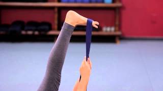 Hamstring Stretches With an Elastic Band [upl. by Neggem310]