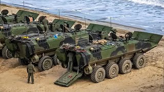 US Marines Testing New Amphibious Combat Vehicles ACV in Massive Waves [upl. by Idden16]