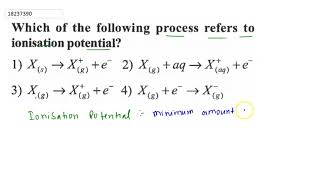 Which of the following process refers to ionisation potential [upl. by Valry]