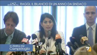 Raggi confstampa Campidoglio Stiamo cambiando Roma [upl. by Territus]