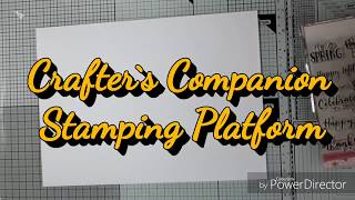 Crafters Companion stamping platform [upl. by Ihn]