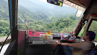 A Day in Life of Skilled Bus Driver Riding Through Dangerous Mountain Roads [upl. by Mateo]