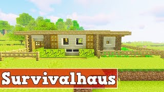 Wie baut man ein Survival Haus in Minecraft  Minecraft Survival Haus Bauen [upl. by Valerlan]