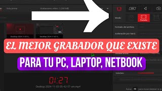 EL MEJOR GRABADOR DE PANTALLA PARA PC DEL MOMENTO SIN MARCA DE AGUA GRABAR EN 4K Y 1080P 720P [upl. by Palestine]