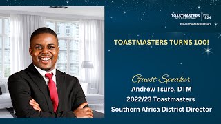 Toastmasters International 100 years Anniversary  Gaborone Toastmasters [upl. by Tiny]