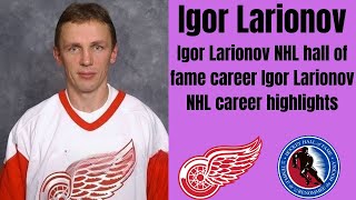 Igor Larionov NHL hall of fame career highlights [upl. by Alston]