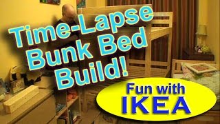 IKEA quotMydalquot Bunk Bed Assembly Build TimeLapse DIY [upl. by Nimaynib]