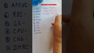 10 Abbreviations you should know abbreviation acronyms learnenglish englsihvocabulary ytshorts [upl. by Steffie880]