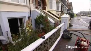 British flooding Littlehampton resident says water was gushing in [upl. by Medor858]