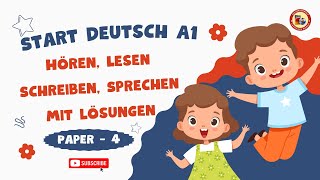 Start Deutsch A1 German Language A1 Level Exam  Modelltest  4  Goethe Zertifikat A1 [upl. by Scriven]