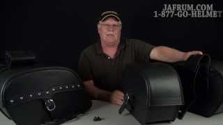 Inspire SD2001 Throwover Motorcycle Saddlebags Review  Jafrumcom [upl. by Eltsyrhc]