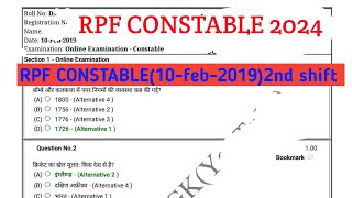 Rpf constable previous year question PAPERRpf previous year question practice set 2024 [upl. by Beckie]