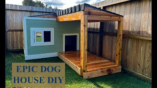 Epic Dog House Build DIY [upl. by Hoopes]