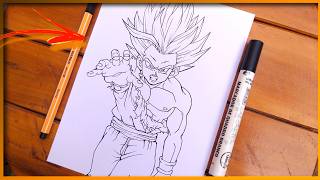 CÓMO DIBUJAR EL GOHAN SUPER SAYAJIN 2 de la saga Cell [upl. by Eugaet]