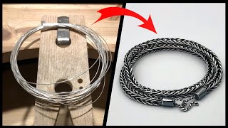 How to make a silver oxidized foxtail bracelet [upl. by Oznola]