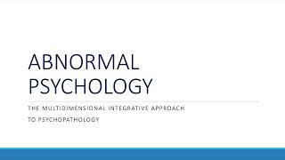 Abnormal Psych Diathesis Stress Model [upl. by Nwahsem670]