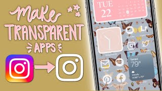 How to create customize transparent app icons aesthetic ios 14 [upl. by Enaillil]