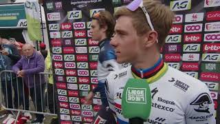 Remco Evenepoel  Interview before LiègeBastogneLiège 2023 [upl. by Adieren268]