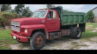 1982 Ford F600 Dump Truck  Selling on BigIron Auctions  Sept 7 2022 [upl. by Leamhsi]