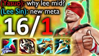 MID LEE SIN IS NEW META 20 KDA [upl. by Llehcram69]