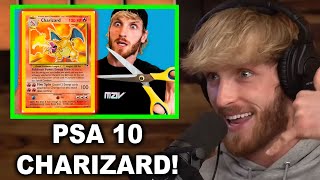 LOGAN PAUL REACTS TO PULLING A PSA 10 CHARIZARD [upl. by Elolcin]