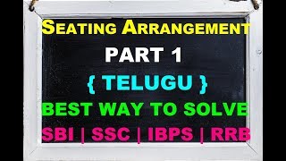 Seating Arrangement Tricks in Telugu  Seating Arrangement Tricks for Bank PO  Part1 [upl. by Bilbe]