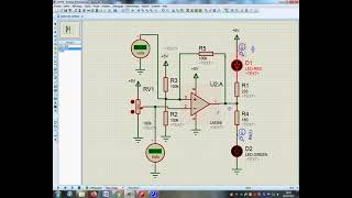 LM358 monté en Comparateur à hystérésis avec deux LED [upl. by Davidoff]