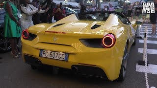 Womans FAIL during Ferrari 488 Multiply Startup Revs amp REDLINE [upl. by Chao]