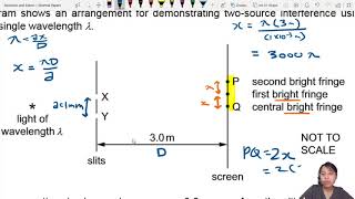 82c Ex1 MJ20 P12 Q29 Distance between Two Fringes  AS Superposition  CAIE A Level 9702 Physics [upl. by Draper]