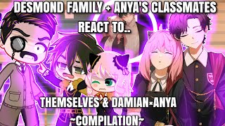 👒 Desmond family  Forger family react to Damian x Anya Gacha club COMP Spy x family react 👒 [upl. by Samale]