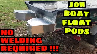 Easy Jon Boat Float Pods  NO WELDING REQUIRED [upl. by Dolora]