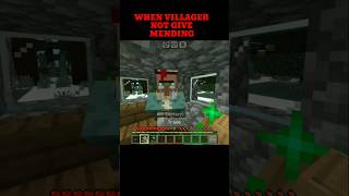 WHEN VILLAGER NOT GIVING MENDING BOOK🤫🤫🤫MINECRAFT minecraft shorts viralvideo gaming [upl. by Templa]