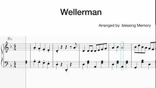 Nathan EvansWellerman Easy PianoSheet Music [upl. by Sonnnie]