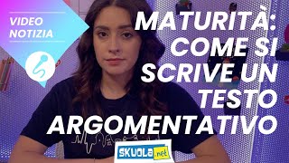 Maturità 2022 come svolgere un testo argomentativo [upl. by Aiel345]