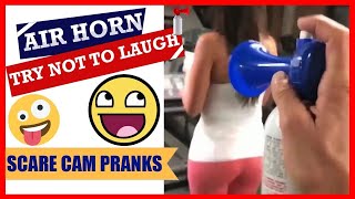 AIR HORN SCARE PRANKS  Scaring People  Scare Cam Show Funny Pranks Reaction  SR06 [upl. by Levins]