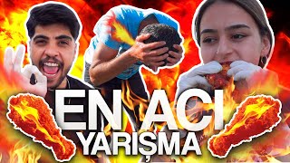 SOKAKTA EN ACI KANAT YEME YARIŞMASI YAPTIM 🔥 ACIDAN AĞLADI [upl. by Gnart988]