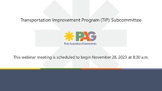 Transportation Improvement Program TIP Subcommittee  November 28 2023 830 am [upl. by Assila]