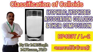 Classification of Colloids I Comparison of their Properties  Physical Pharmaceutics  BP403T  L02 [upl. by Aribold]