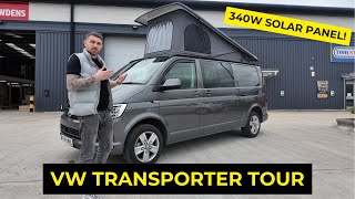 340W Solar Powered VW Transporter Conversion FULL TOUR [upl. by Kacerek]