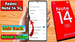 redmi note 14 5g side back button redmi note 14 5g side back setting [upl. by Stalk]