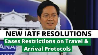 IATF UPDATES AS OF NOV 19 CHANGES ON INBOUND INT’L TRAVEL FOR FILIPINOS amp FOREIGNERS  VAX STATUS [upl. by Janeczka]