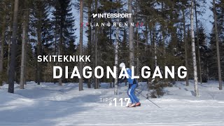 Tips 117 – Langrenn – Skiteknikk Diagonalgang [upl. by Skippie]