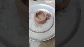 Making Clay cup☕😍💫satissfying youtubeshorts trending viralshorts clay shorts viralvideoshort [upl. by Htebesile503]