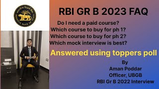 RBI GR B 2023  Course needed or self study  See the data of 2022 toppers poll rbi rbigradeb [upl. by Gnoh]