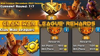 cwl rewards explained  cwl Clash of Clan  cwl medal distribution [upl. by Anaj]