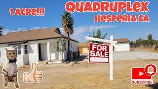 Quadruplex en Hesperia CA  1 Acre [upl. by Yenolem]