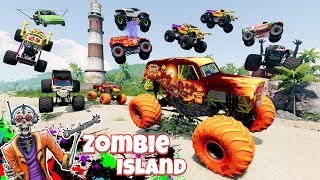 Monster Jam INSANE Zombie Island Adventure 6  Racing Freestyle and High Speed Jumps [upl. by Htabazile895]