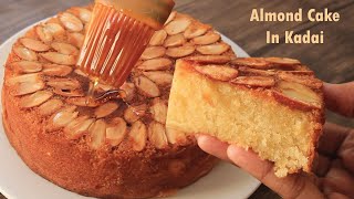 Almond Cake Recipe Without Oven In Kadai  Moist Almond Cake  Tea Time Cake Recipe Hafsas Kitchen [upl. by Cameron]