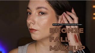 Bronze makeup  Full face of Low waste beauty [upl. by Etnauj119]