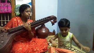 ganpati Saraswati slokas by master Kamaneey  Veena nadam  sailaja Kumari  sailaja kamaneeyam [upl. by Zeni]